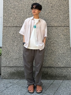 「417 EDIFICE（フォーワンセブンエディフィス）のアイテム（Tシャツ/カットソー）」を使った、417 officialさん（メンズ・171cm）の夏コーディネート