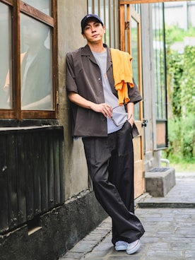「417 EDIFICE（フォーワンセブンエディフィス）のアイテム（Tシャツ/カットソー）」を使った、417 officialさん（メンズ・180cm）の春コーディネート