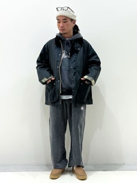「MANEBU（マネブ）のアイテム」を使った、417 officialさん（メンズ・170cm）の秋コーディネート