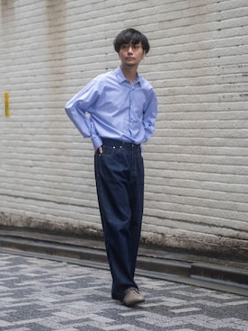 「EDIFICEスタッフ」｜「アイテム（スリッポン）」を使った、miuraさん（メンズ・178cm）の秋コーディネート