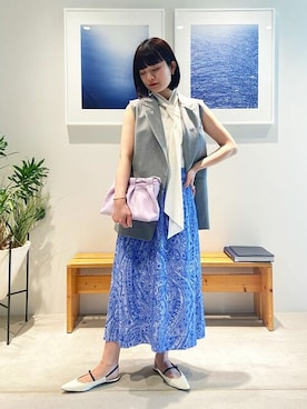 「マリン」｜「アイテム（その他アウター）」を使った、ESTNATION WOMENSさん（レディース・162cm）の春コーディネート