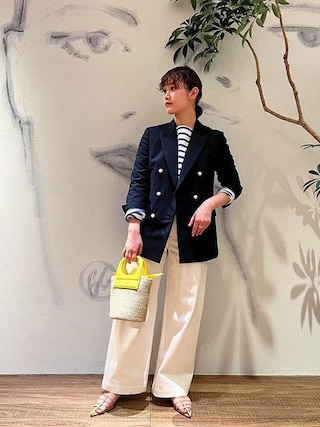 ESTNATION / コットンダブルブレストパールボタンジャケットを使った