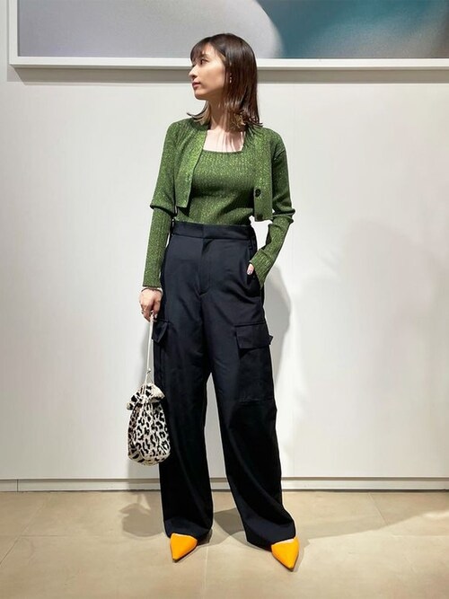 ESTNATION / ラメリブクロップカーディガン ESTNATION ラメリブクロップカーディガン
