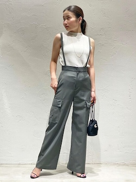 「COLUMN（コラム）のアイテム」を使った、ESTNATION WOMENSさん（レディース・162cm）の夏コーディネート