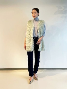 「ESTNATION（エストネーション）のアイテム（デニムパンツ）」を使った、ESTNATIONさん（レディース・157cm）の秋コーディネート