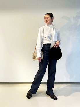 「ESTNATION（エストネーション）のアイテム（デニムパンツ）」を使った、ESTNATIONさん（レディース・157cm）の秋コーディネート