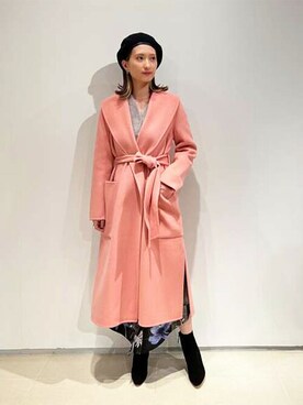 「アイテム（その他アウター、ピンク系）」を使った、ESTNATION WOMENSさん（レディース・162cm）の秋コーディネート