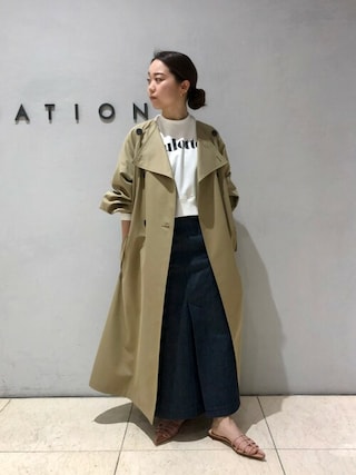 美品 コラム COLUMN Aラインコート ケープ ノーカラー ウール混 36 20230404112816940_320.jpg