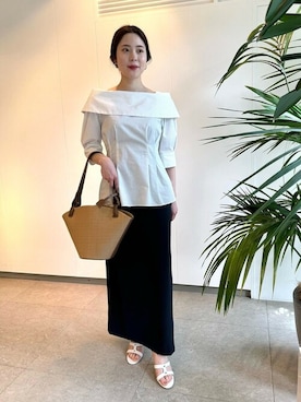 「Iラインスカート」｜ESTNATION WOMENSさん（レディース・157cm）の春コーディネート
