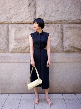 ESTNATION / サイドオープンシャツワンピースを使った人気ファッション  