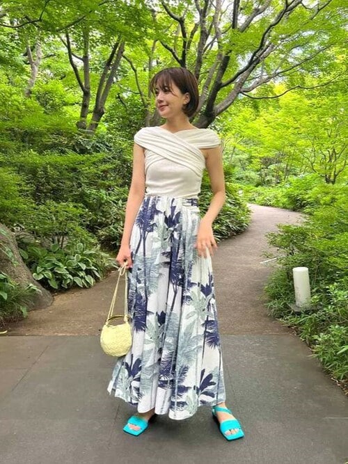 ESTNATION エストネーション　透け感　トップス　白　ホワイト ESTNATION（エストネーション）の「ESTNATION / フロントクロスシアー