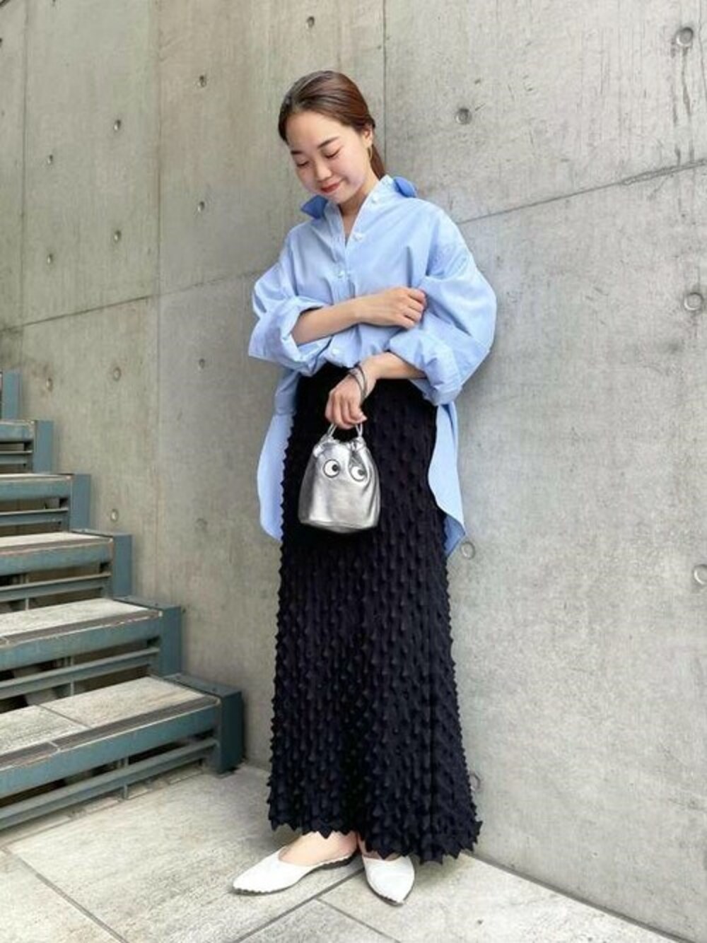 美品 エストネーション トーマスメイソン バックオープンビッグシャツ ESTNATION（エストネーション）の「【CLASSY. 11月号掲載