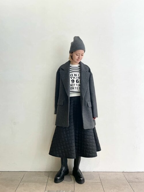 美品エストネーション ウールビーバーショールカラーロングコート