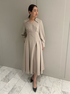 「COLUMN（コラム）のアイテム（ワンピース/ドレス）」を使った、ESTNATION WOMENSさん（レディース・169cm）の冬コーディネート