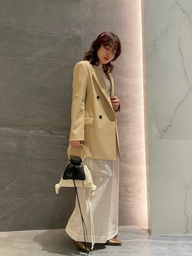「COLUMN（コラム）のアイテム（ジャケット/アウター）」を使った、ESTNATION WOMENSさん（レディース・158cm）の冬コーディネート