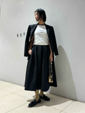 「ミッキーT」｜「アイテム（ジャケット/アウター）」を使った、ESTNATION WOMENSさん（レディース・166cm）の春コーディネート