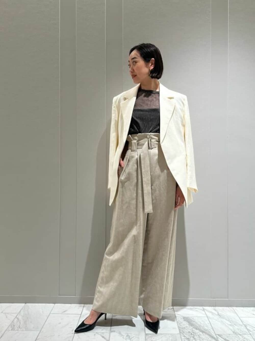 COLUMN（コラム）の「COLUMN / リネンワイドパンツ（スラックス