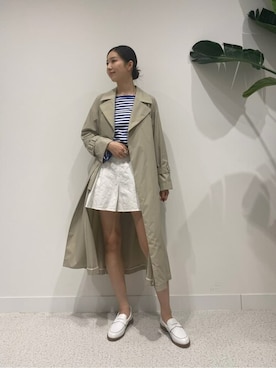 「COLUMN（コラム）のアイテム（パンツ）」を使った、ESTNATION WOMENSさん（レディース・165cm）の春コーディネート