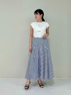 「COLUMN（コラム）のアイテム」を使った、ESTNATION WOMENSさん（レディース・160cm）の春コーディネート