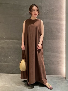 「COLUMN（コラム）のアイテム（ワンピース/ドレス）」を使った、ESTNATION WOMENSさん（レディース・161cm）の春コーディネート