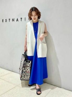 ESTNATIONさん（レディース・157cm）の夏コーディネート