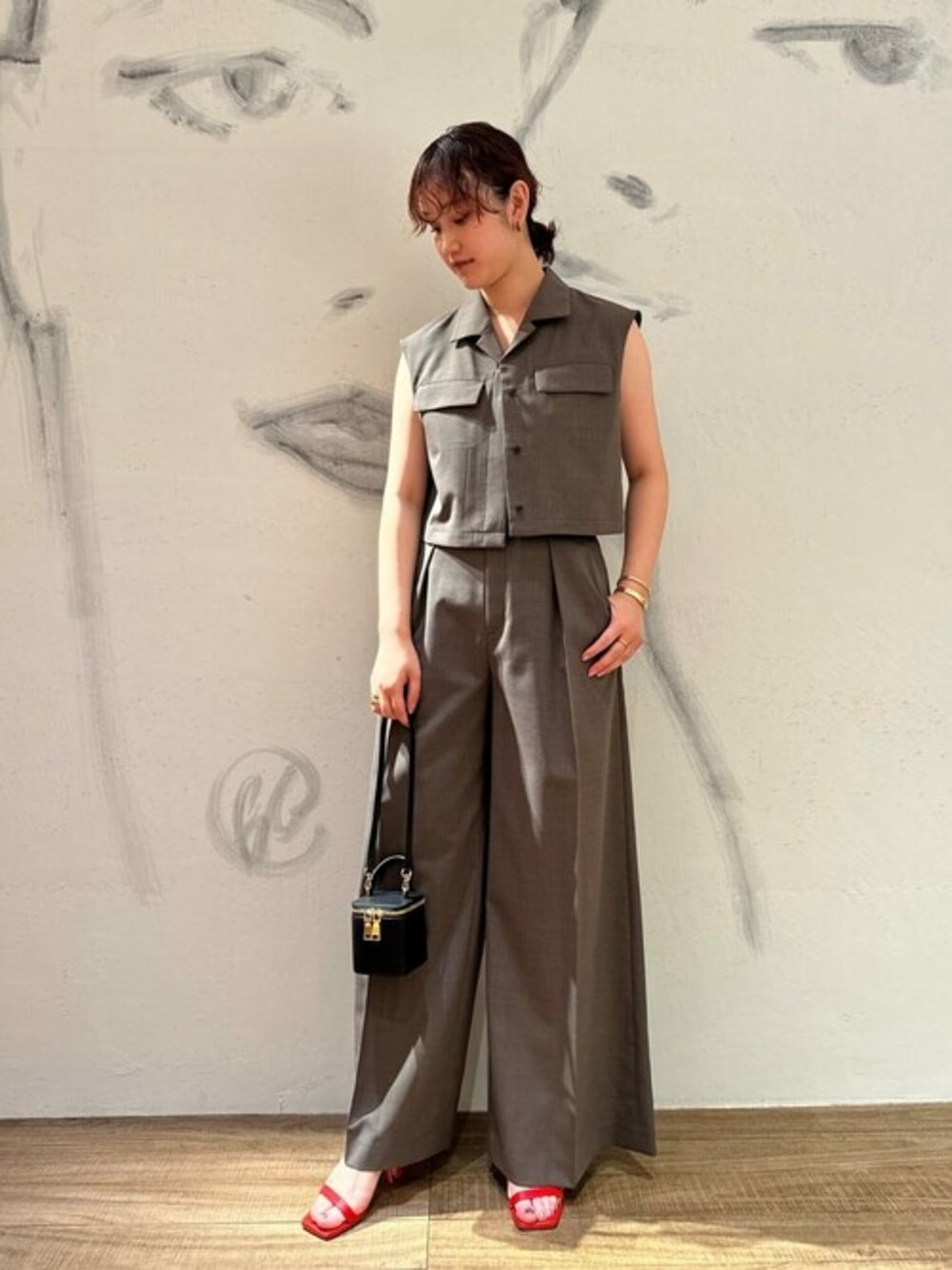 ブラウス シャツ ESTNATION / トロピカルショートレングスシャツ レディース ESTNATION / トロピカルショートレングスシャツ｜ESTNATION