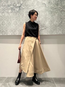 「COLUMN（コラム）のアイテム（バッグ）」を使った、ESTNATION WOMENSさん（レディース・166cm）の夏コーディネート