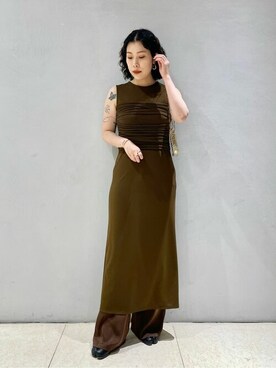 ESTNATION / シアーコンビストレートワンピースを使った人気 
