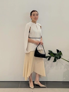 「COLUMN（コラム）のアイテム（バッグ）」を使った、ESTNATION WOMENSさん（レディース・166cm）の夏コーディネート