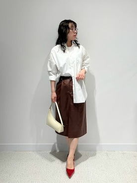 「COLUMN（コラム）のアイテム（バッグ）」を使った、ESTNATION WOMENSさん（レディース・161cm）の夏コーディネート