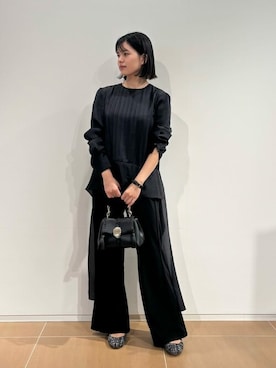 「COLUMN（コラム）のアイテム（パンツ）」を使った、ESTNATION WOMENSさん（レディース・152cm）の秋コーディネート