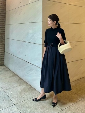 「COLUMN（コラム）のアイテム（バッグ）」を使った、ESTNATION WOMENSさん（レディース・160cm）の秋コーディネート