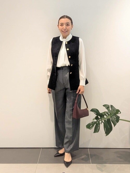 エストネーション　ネイビー ノースリーブ ベスト　ジレ エストネーション ネイビー ノースリーブ ベスト ジレ