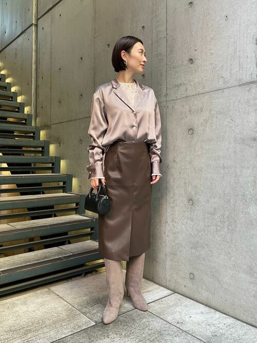 セール】ESTNATION / レースロングスリーブトップス（シャツ/ブラウス