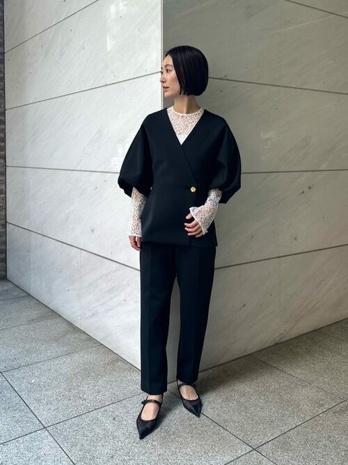 セール】ESTNATION / レースロングスリーブトップス（シャツ/ブラウス