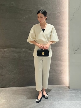 「パーティースタイル」｜「アイテム（ノーカラージャケット）」を使った、ESTNATION WOMENSさん（レディース・163cm）の秋コーディネート