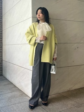 「デイリーカジュアル」｜「アイテム（その他アウター）」を使った、ESTNATION WOMENSさん（レディース・158cm）の秋コーディネート