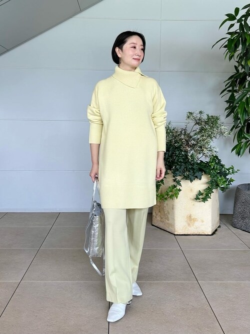 セール】ESTNATION / スカーフネック ニットワンピース（ワンピース  