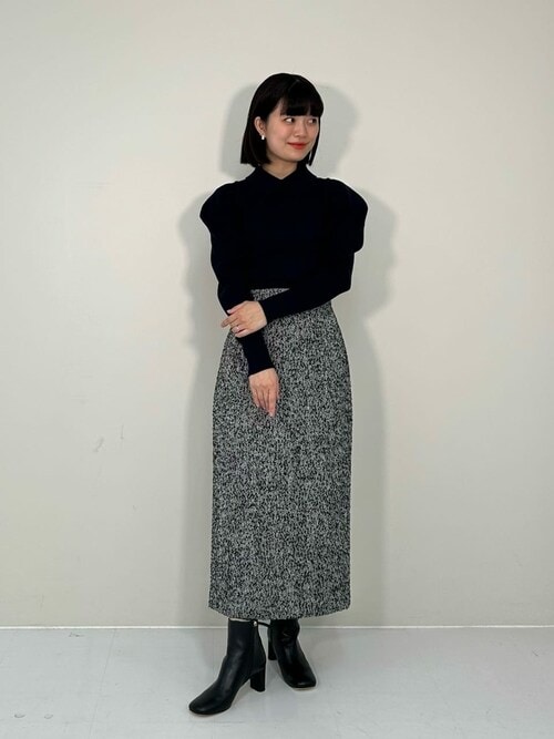 ESTNATION / 襟付きパフスリーブニットを使った人気ファッション