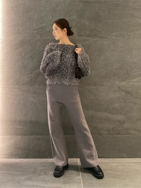 「アイテム（ニット/セーター、シルバー系）」を使った、ESTNATION WOMENSさん（レディース・165cm）の秋コーディネート