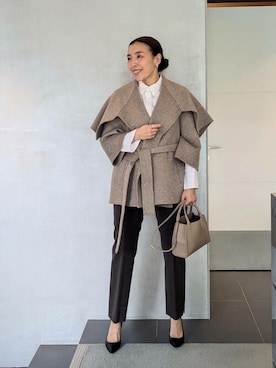 「COLUMN（コラム）のアイテム」を使った、ESTNATION WOMENSさん（レディース・166cm）の秋コーディネート