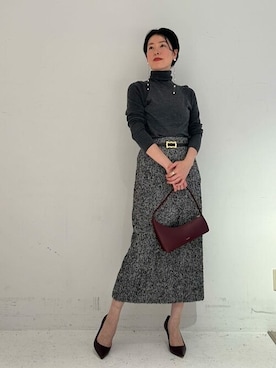 「COLUMN（コラム）のアイテム」を使った、ESTNATION WOMENSさん（レディース・167cm）の秋コーディネート