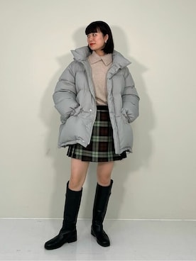 「デイリーカジュアル」｜「アイテム（ダウンジャケット/コート）」を使った、ESTNATION WOMENSさん（レディース・162cm）の秋コーディネート
