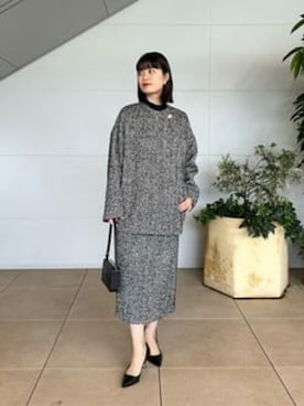 「コクーンコート」｜ESTNATION WOMENSさん（レディース・162cm）の秋コーディネート