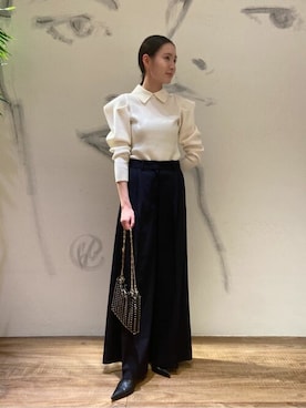 「COLUMN（コラム）のアイテム」を使った、ESTNATION WOMENSさん（レディース・170cm）の秋コーディネート