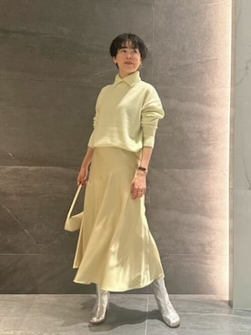 「COLUMN（コラム）のアイテム」を使った、ESTNATION WOMENSさん（レディース・167cm）の冬コーディネート