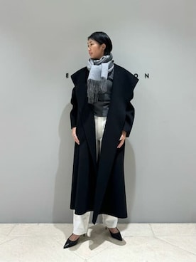 「COLUMN（コラム）のアイテム」を使った、ESTNATION WOMENSさん（レディース・166cm）の冬コーディネート