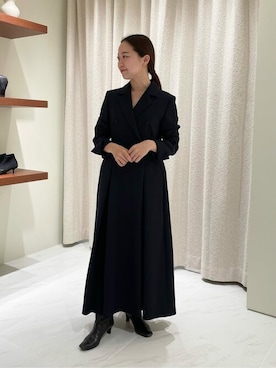 「COLUMN（コラム）のアイテム」を使った、ESTNATION WOMENSさん（レディース・156cm）の冬コーディネート