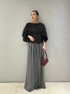「COLUMN（コラム）のアイテム」を使った、ESTNATION WOMENSさん（レディース・157cm）の冬コーディネート