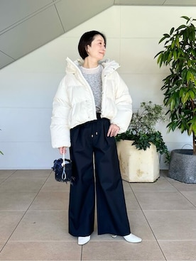 「COLUMN（コラム）のアイテム」を使った、ESTNATION WOMENSさん（レディース・165cm）の冬コーディネート